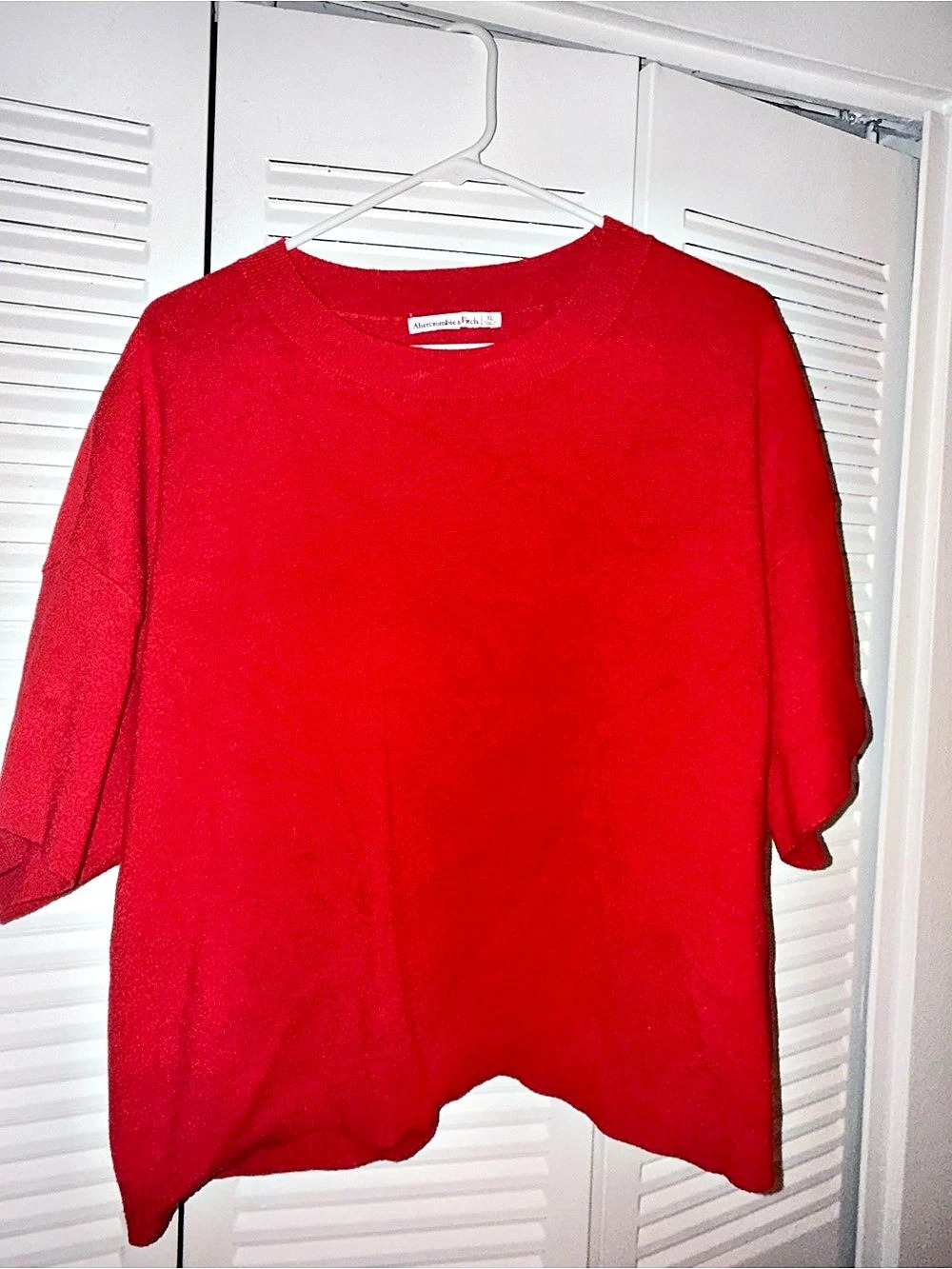 Abercrombie & Fitch Red Crew Neck Sweater Size XL